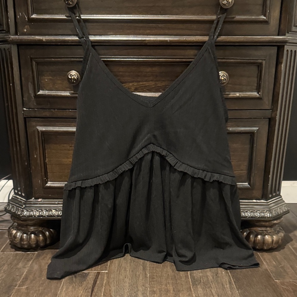 Torrid Elegant Black Flowy Tank Top